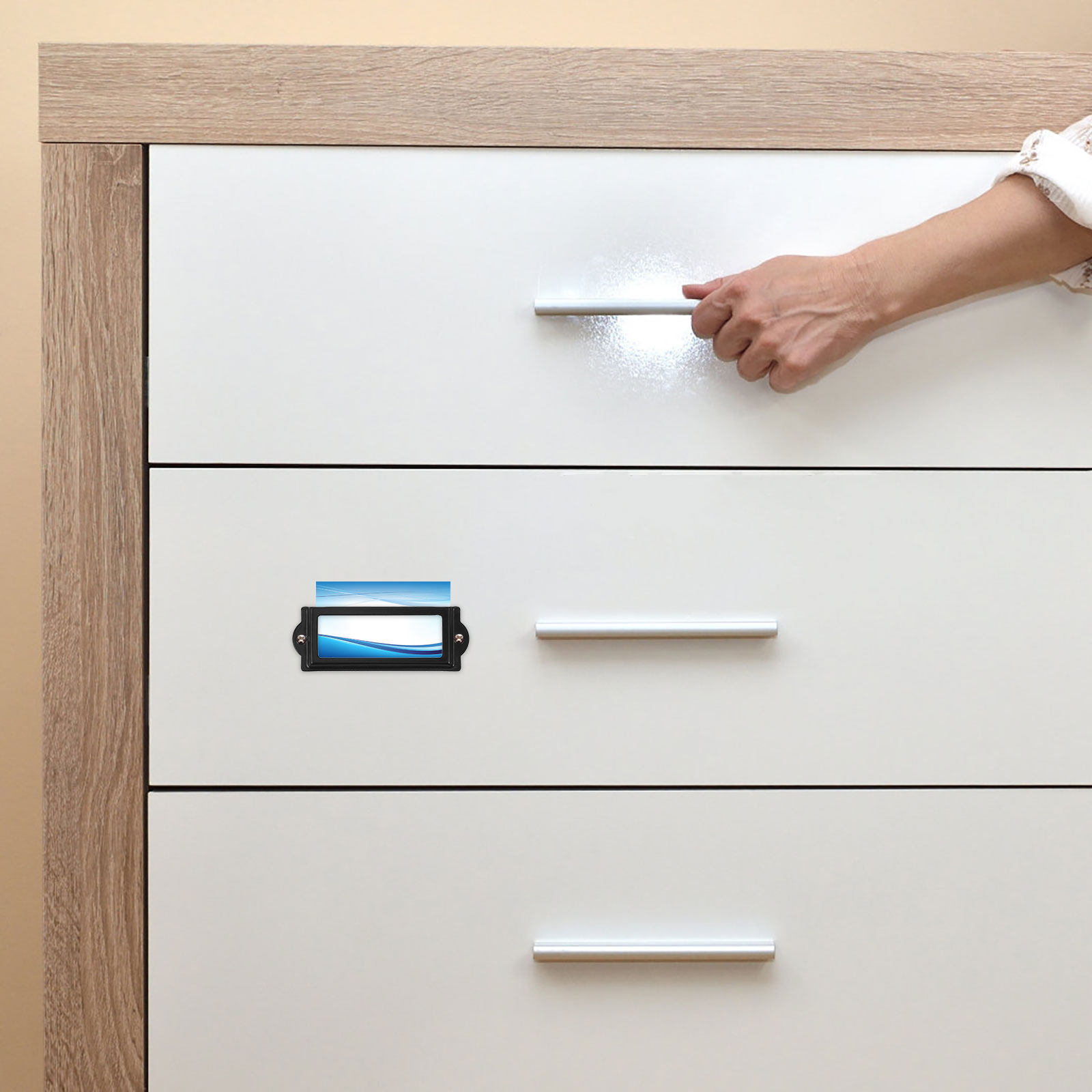 Office Furniture Names - กรอบป้ายชื่อเหล็ก 20 ชิ้น กรอบป้ายตกแต่งสำหรับเฟอร์นิเจอร์สำนักงาน ตู้ ลิ้นชัก