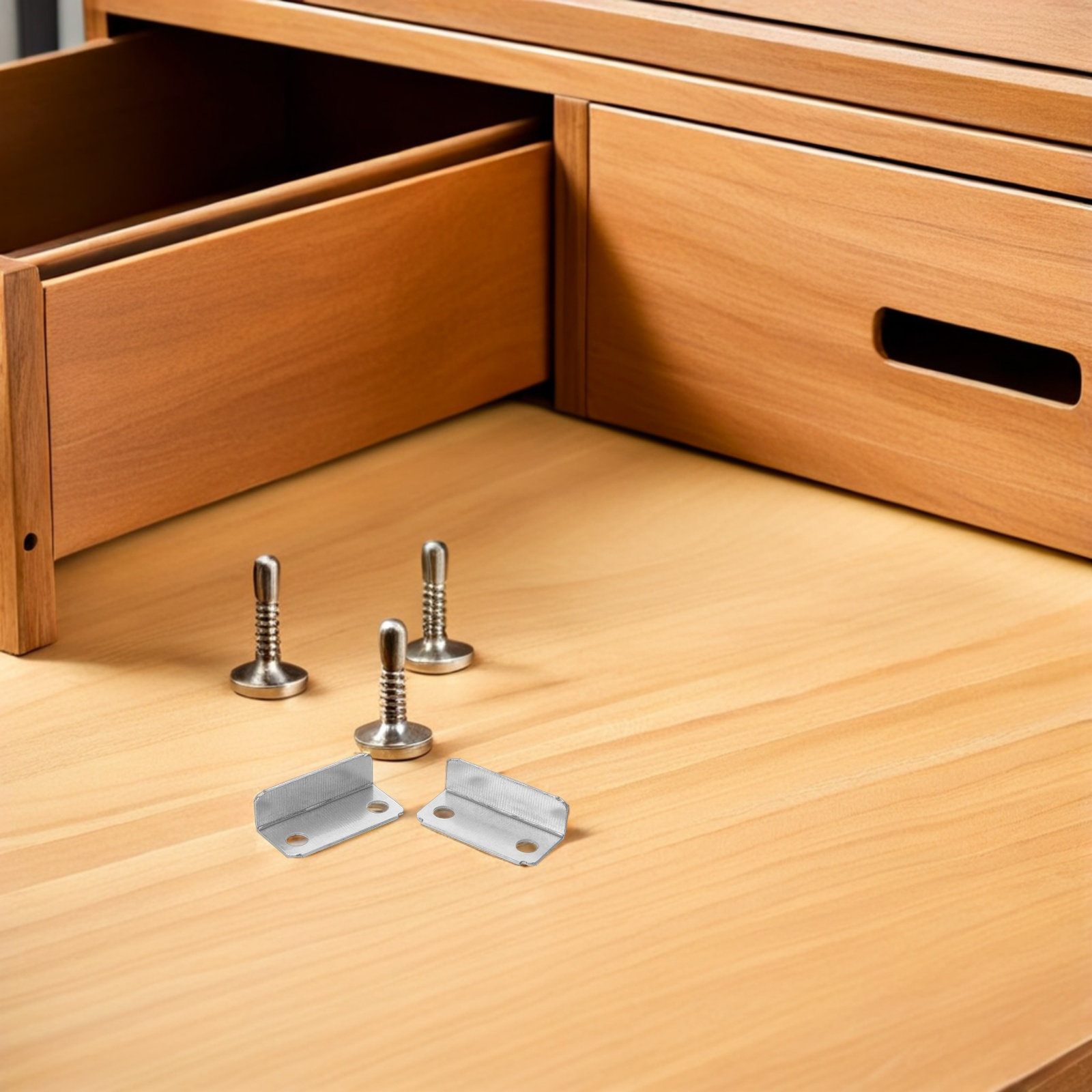 Office Furniture Repair - แผ่นล็อคตู้แบบมุมฉากโลหะ 200 ชิ้น สำหรับล็อคตู้ ล็อคเฟอร์นิเจอร์ในบ้านและสำนักงาน อะไหล่ซ่อมแซมและเปลี่ยน