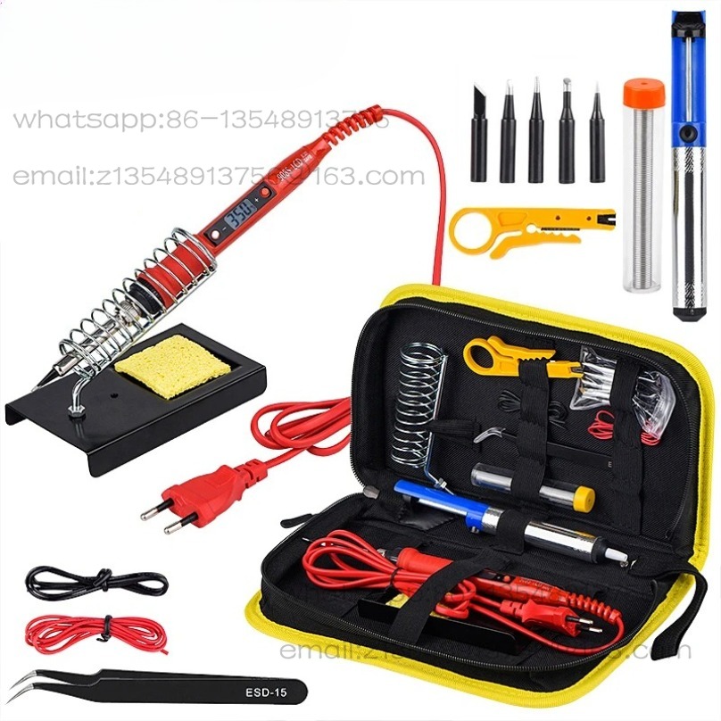 Office Furniture Repair - ชุดหัวแร้งบัดกรีปรับอุณหภูมิได้ 220V 80W พร้อมหน้าจอ LCD ดิจิตอล