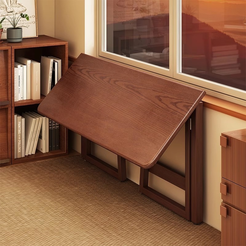 Wall Mounted Desk Fold - โต๊ะพับติดผนังแบบรวม, โต๊ะสี่เหลี่ยมสไตล์จีนย้อนยุค, ห้องเช่า, โต๊ะพับใหม่, โต๊ะคอมพิวเตอร์
