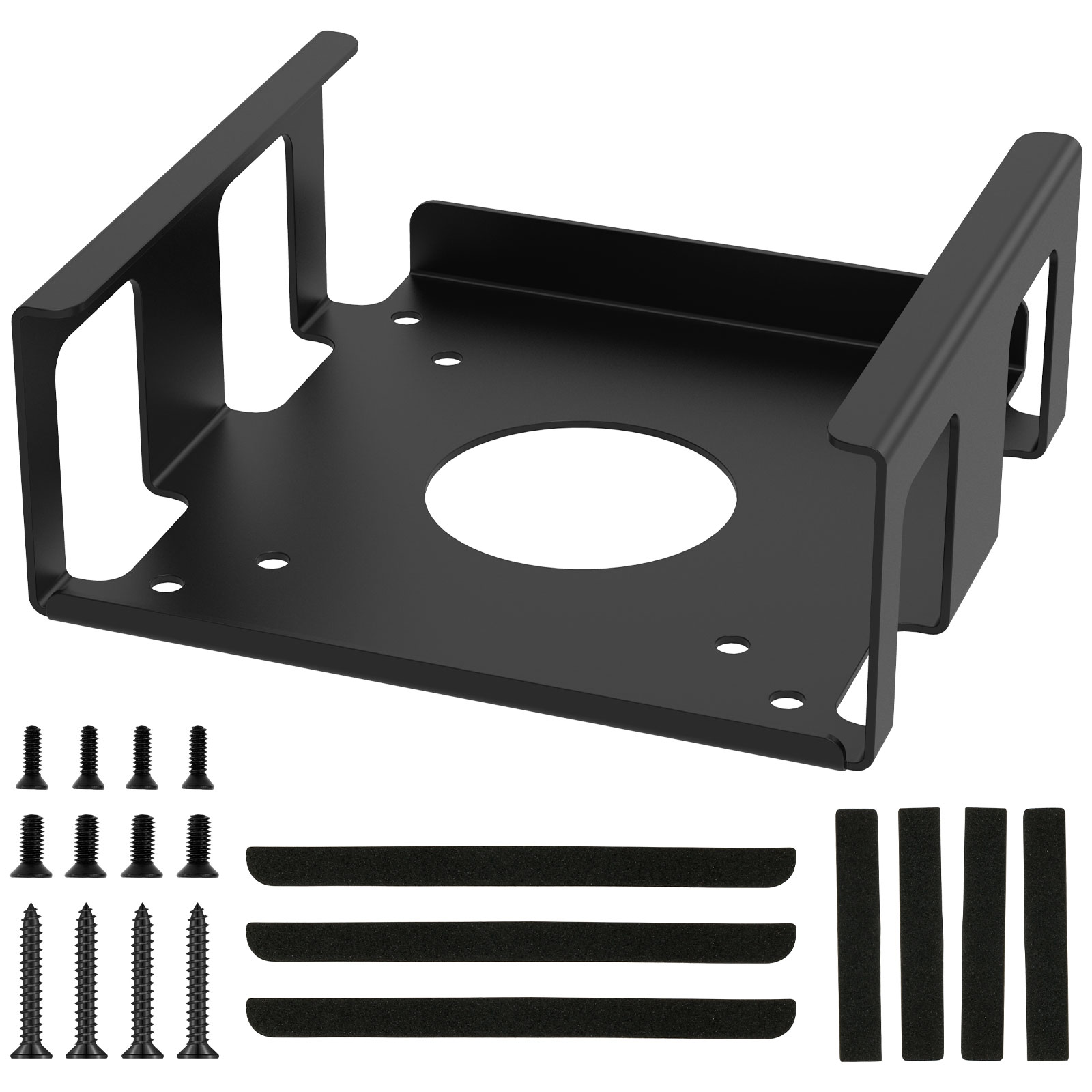 Wall Mounted Desk Fold - ที่วางจอภาพใต้โต๊ะ ทำจากเหล็กคาร์บอน ที่ยึดแล็ปท็อปใต้โต๊ะ พร้อมแถบกันกระแทก ถาดเก็บจอภาพ