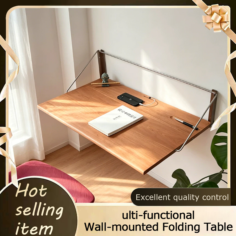 โต๊ะพับติดผนังพร้อมชั้นวางและข - Wall Mounted Desk Fold บทวิจารณ์และราคา