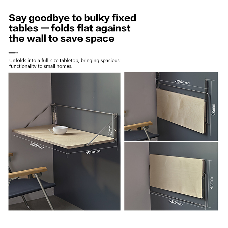 โต๊ะพับติดผนัง ไม้อัดนำเข้า สไ - Wall Mounted Desk Fold บทวิจารณ์และราคา