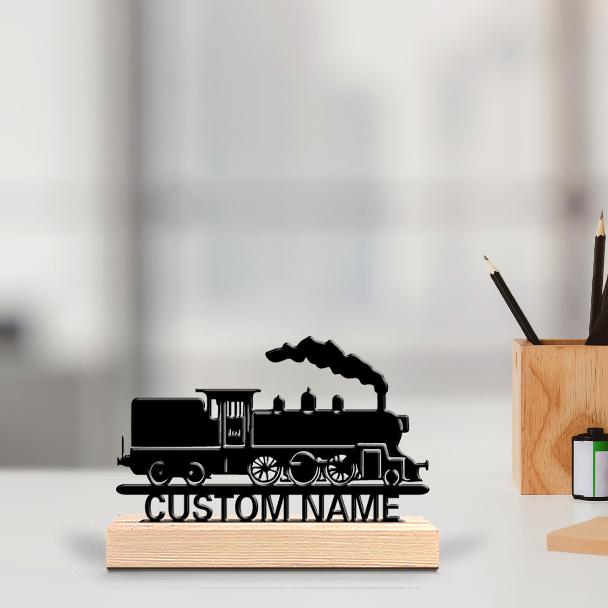 รูปปั้นรถไฟไอน้ำโลหะสไตล์เรโทร - Office Furniture Names บทวิจารณ์และราคา