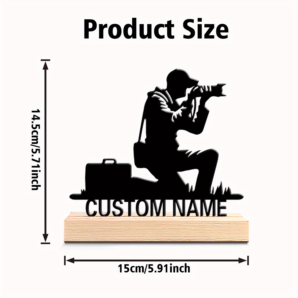 รูปปั้นโลหะช่างภาพพร้อมฐานไม้  - Office Furniture Names บทวิจารณ์และราคา
