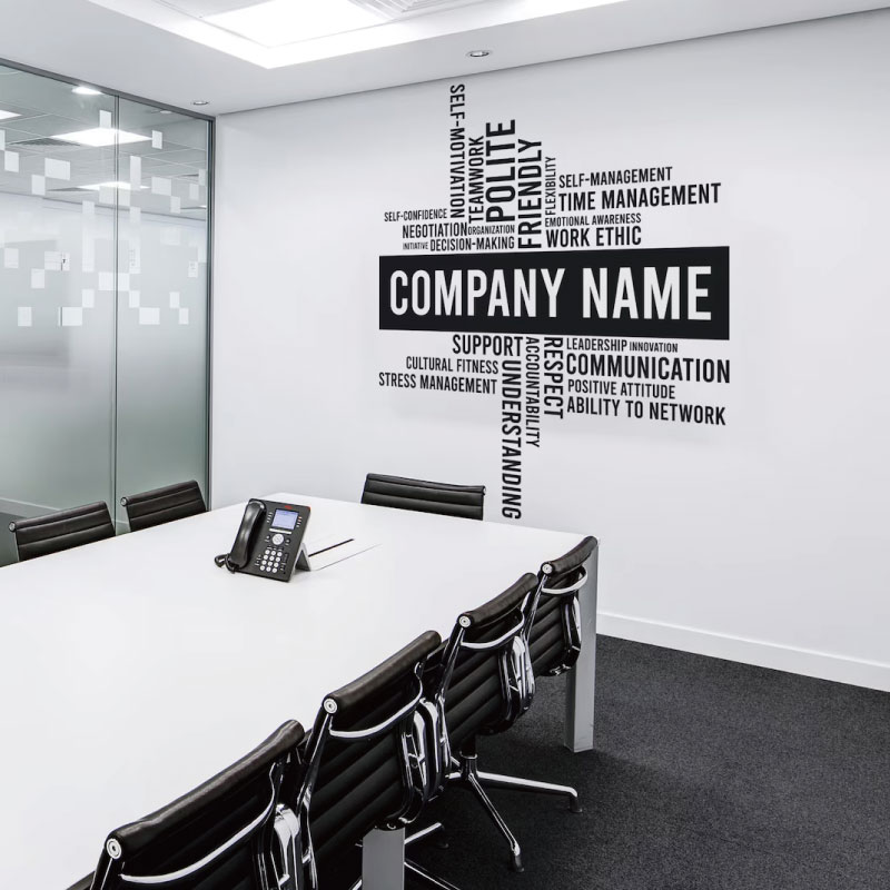 สติ๊กเกอร์ติดผนังไวนิลชื่อธุรก - Office Furniture Names บทวิจารณ์และราคา