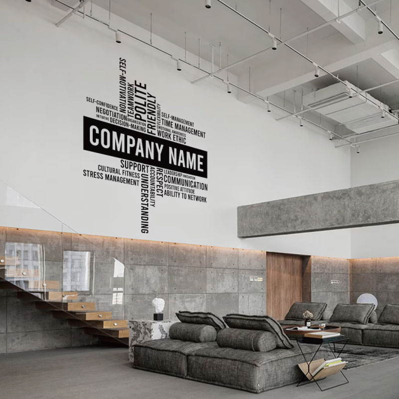 สติ๊กเกอร์ติดผนังไวนิลชื่อธุรก - Office Furniture Names บทวิจารณ์และราคา