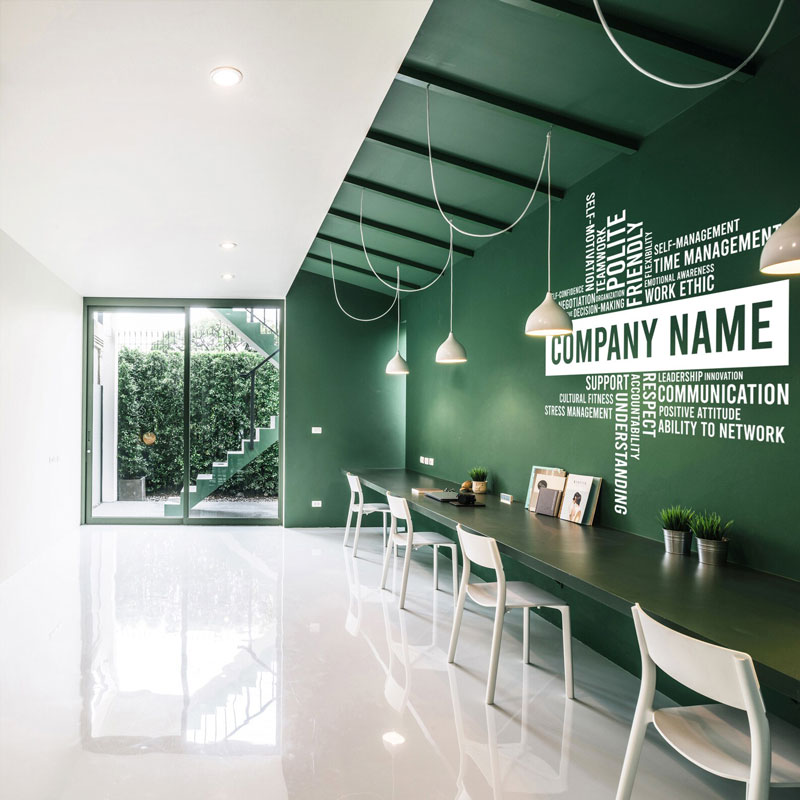 สติ๊กเกอร์ติดผนังไวนิลชื่อธุรก - Office Furniture Names บทวิจารณ์และราคา