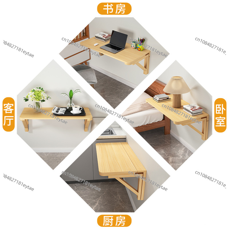 โต๊ะไม้เนื้อแข็งแบบพับได้ติดผน - Wall Mounted Desk Fold บทวิจารณ์และราคา