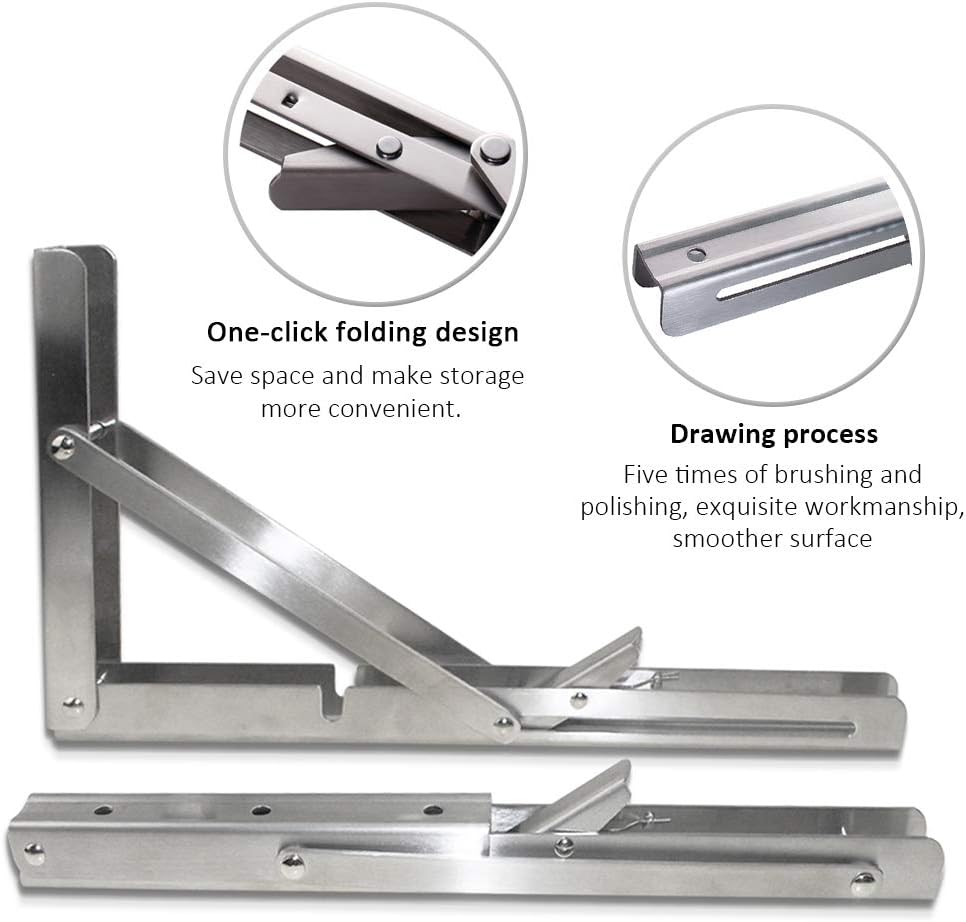 พับเป็นขาตั้ง2ชิ้นสำหรับชั้นวา - Wall Mounted Desk Fold บทวิจารณ์และราคา