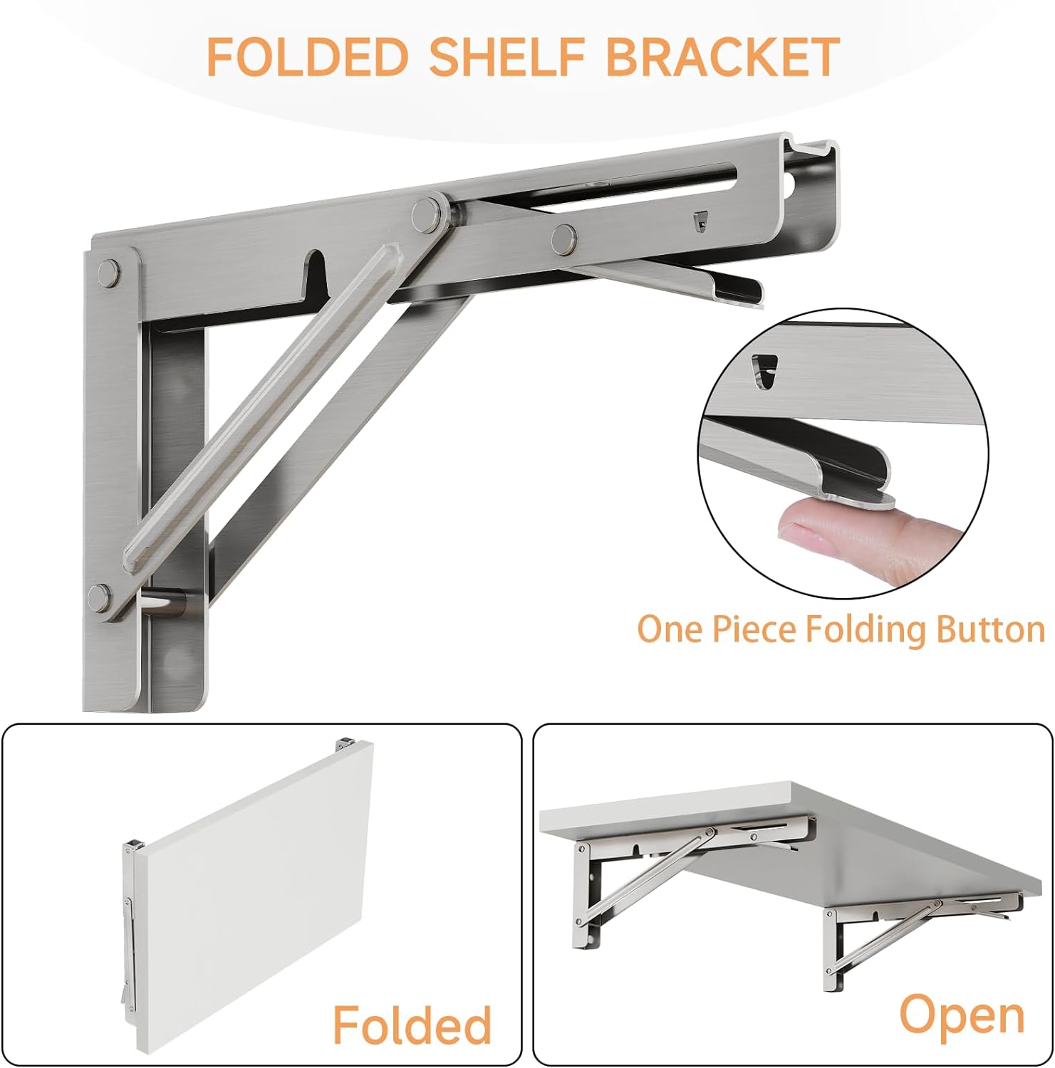 พับเป็นขาตั้ง2ชิ้นสำหรับชั้นวา - Wall Mounted Desk Fold บทวิจารณ์และราคา